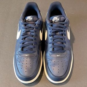 NIKE AIR FORCE 1 MENS SNEAKERS 488298-436 Midnight Navy Men’s Size 12